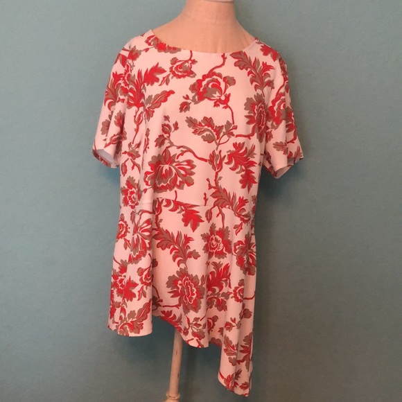 Dennis Basso Printed Luxe Crepe Pull-On Wide-Leg Pants And Tunic Top 2 Piece Set - Picture 6 of 13